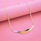 Image 2 of Two-tone necklace with a fixed pendant and a 0.04 ct. diamond | 41.5 cm