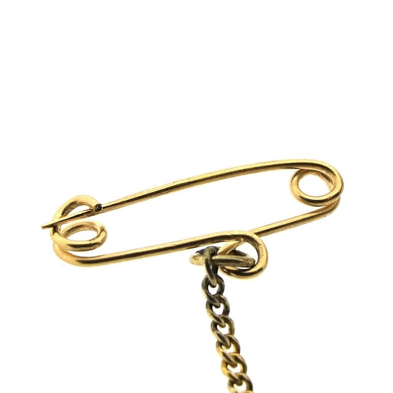 Image 8 of Gold brooch with rose-cut diamonds; Approx. 0.40 ct.