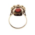 Image 6 of Gold entourage ring with red coral | Vintage