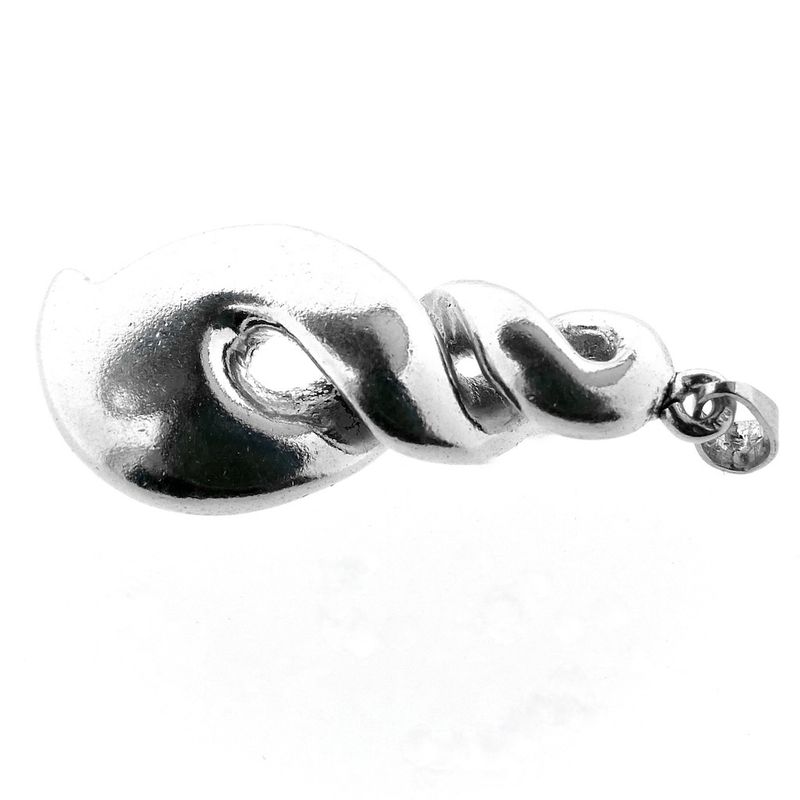 Image 4 of Silver pendant with a convex design