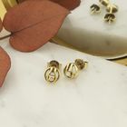 Image 2 of Gold fantasy stud earrings with diamond | 0.04 ct.