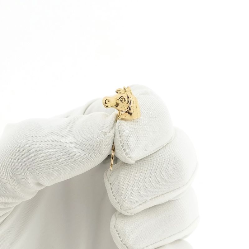 Image 8 of Gold lapel pin; Horse head
