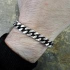 Image 2 of Silver robust gourmet link bracelet; Men | 21.5 cm