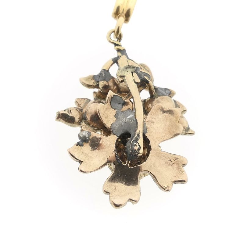 Image 4 of 8 carat antique German pendant with rose-cut diamonds