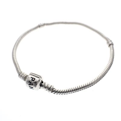 Image 1 of Pandora bracelet; Silver; Snake Chain | 22 cm