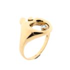Image 3 of Golden mother-child ring with diamond; 0.06 ct.
