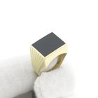 Image 8 of Gold men's signet ring with onyx