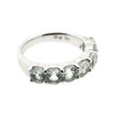 Image 4 of Tirisi white gold rings set with aquamarine and diamonds; 0.24 ct.