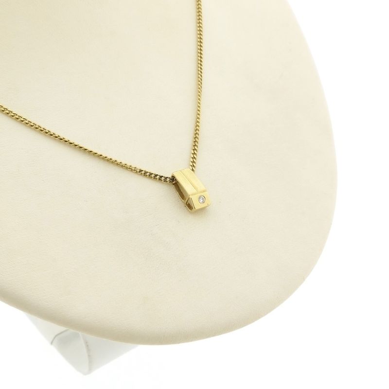Image 6 of Gold minimalist pendant with zirconia