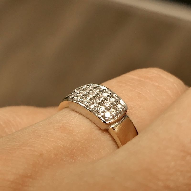 Image 6 of Two-tone gold fantasy ring with zirconia
