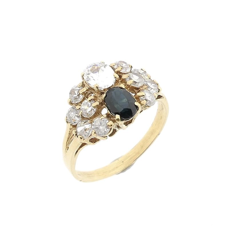 Image 1 of Gold ring with zirconia