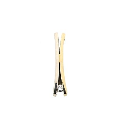 Image 1 of Bicolor Gold Minimalist Pendant with Diamond