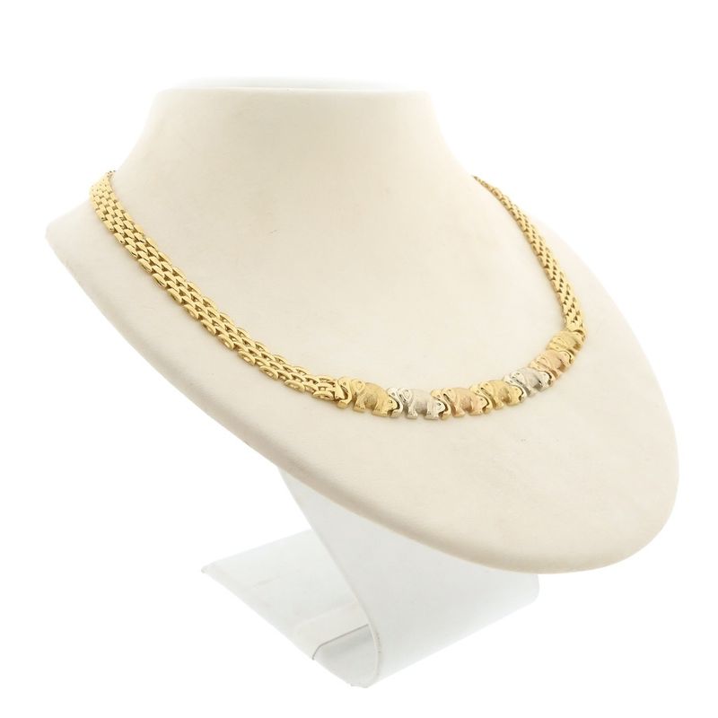 Image 2 of Gold Bismarck link chain with elephants