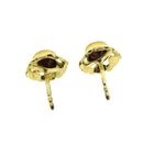 Image 9 of Vintage gold stud earrings with garnet