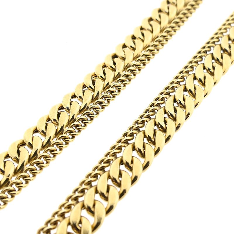 Afbeelding 7 van Gouden dubbele gourmetschakel ketting