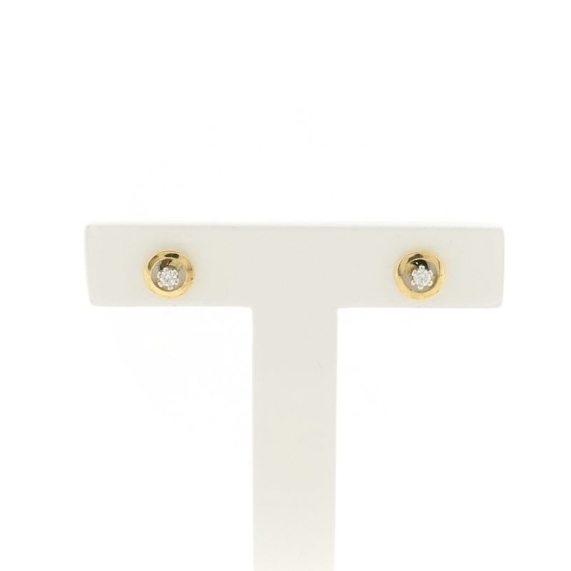Image 1 of Gold stud earrings with diamond | 0.05 ct.