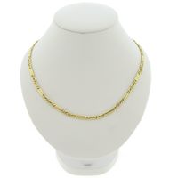 Gold closed Figaro link chain