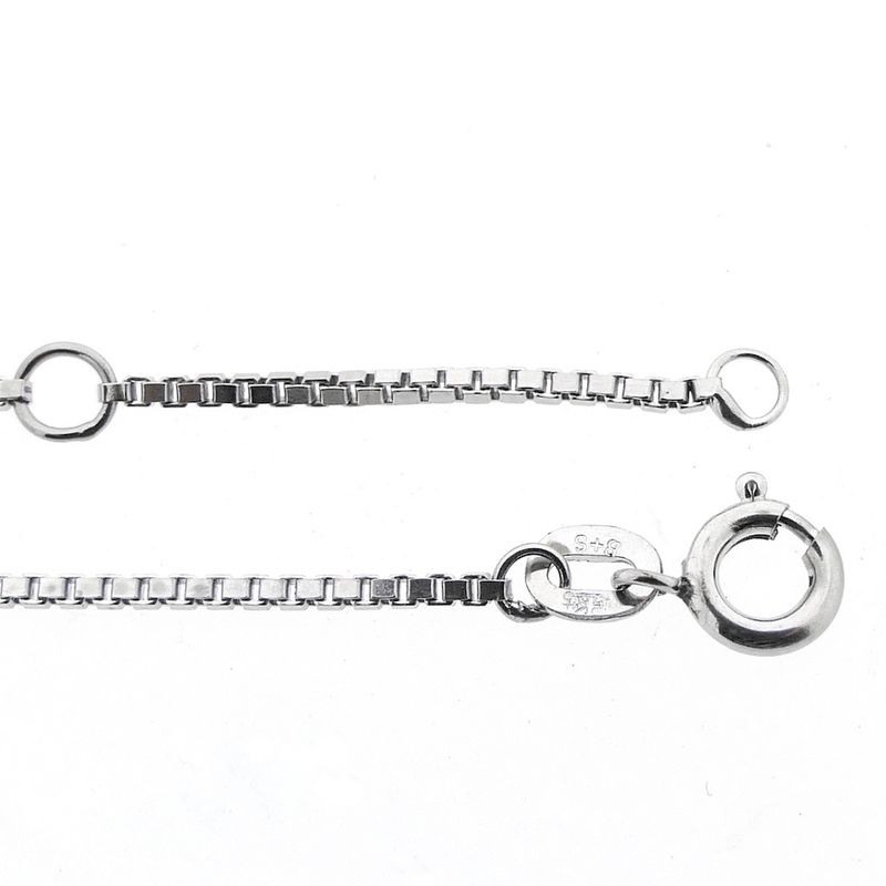 Image 3 of White gold Venetian link chain