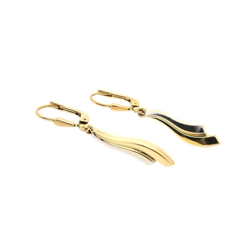 Image 4 of Two-tone gold earrings