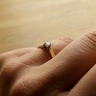 Image 11 of Gold solitaire ring with diamond | 0.14 ct.