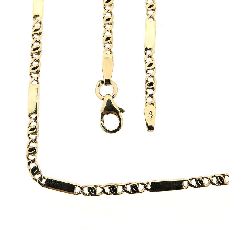 Image 1 of Gold closed Figaro link chain | 47 cm