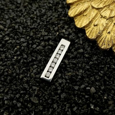 White gold pendant with diamonds; 0.175 ct. Image 1 of White gold pendant with diamonds; 0.175 ct.