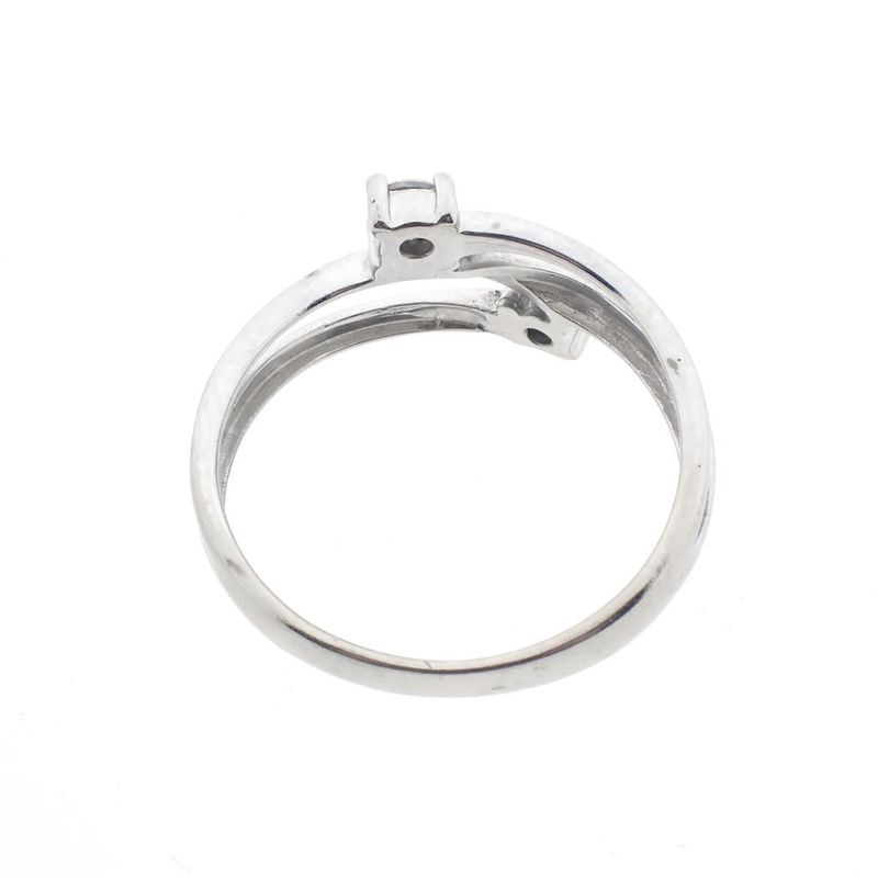 Image 6 of White gold ring with zirconia stones