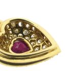 Image 7 of 18-karat gold pendant with ruby and diamond | approx. 0.72 ct.