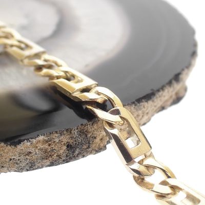 Image 2 of Two-tone gold navy link bracelet | 21.5 cm