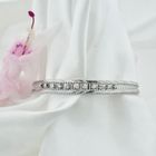 Image 3 of White gold herringbone link bracelet with 0.51 ct. diamonds | 19.0 cm