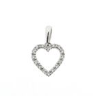 Image 1 of 18-karat white gold heart pendant with 0.08 ct diamond
