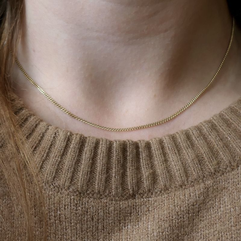 Image 7 of Gold gourmet link chain | 40 cm