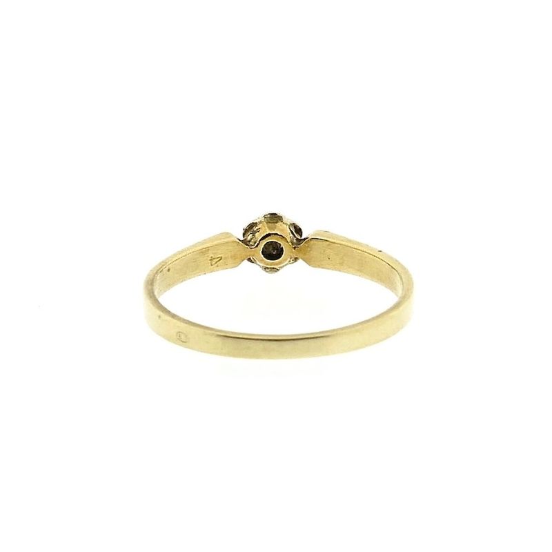 Image 4 of Gold solitaire ring with diamond; 0.03 ct.