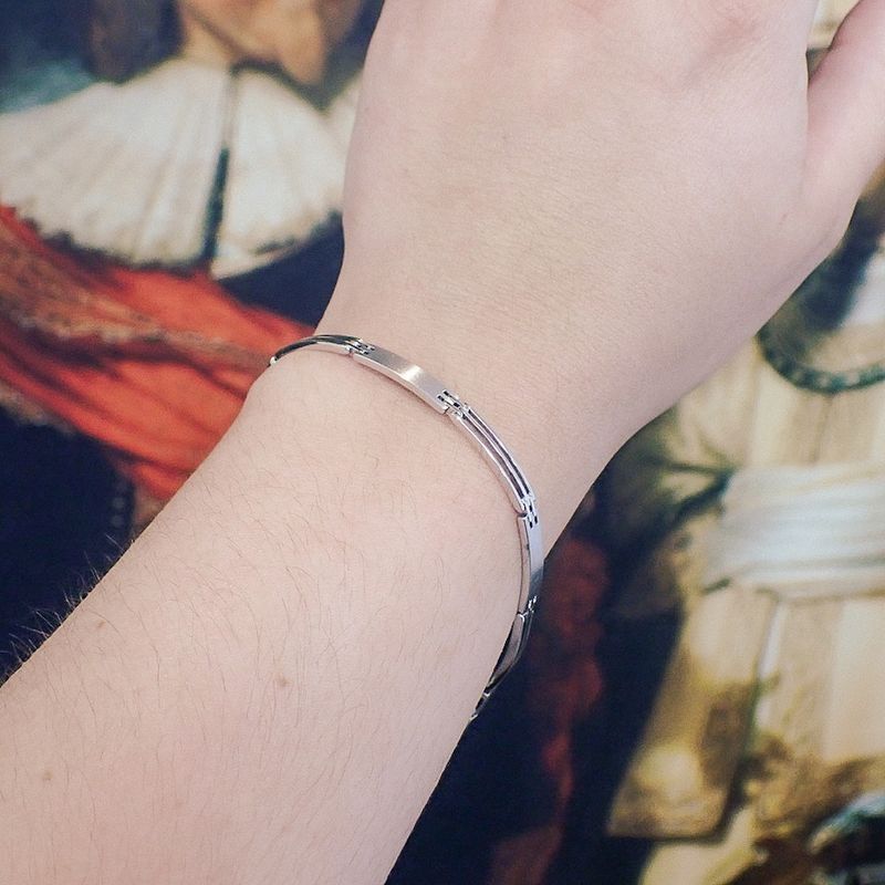 Image 4 of White gold fantasy link bracelet