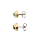Image 7 of Gold stud earrings with topaz