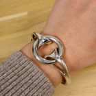 Image 12 of Silver Robust Fantasy Slave Bracelet; Size M