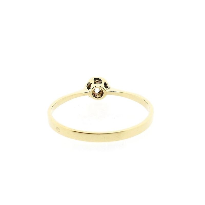 Image 4 of Gold Solitaire Ring with Diamond; 0.01 ct.