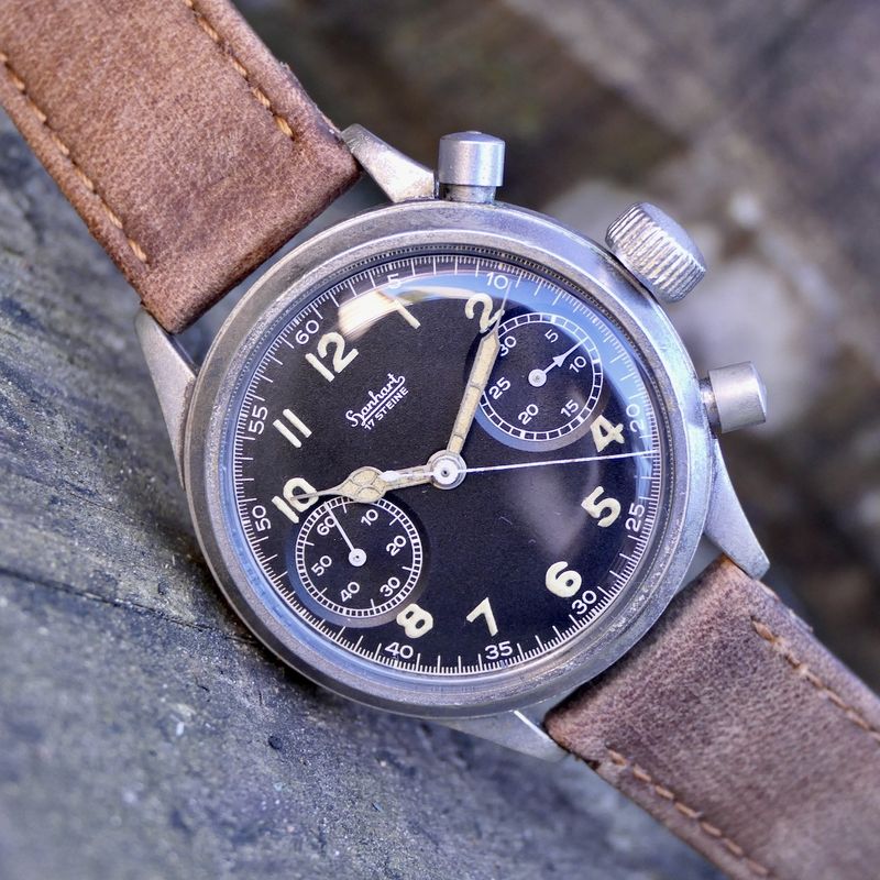 Image 17 of Hanhart Chrono Flyback; WW2 Luftwaffe Flieger Uhr