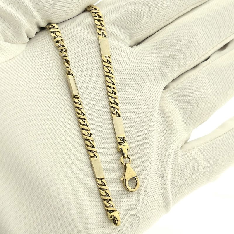 Image 6 of Two-tone gold link bracelet