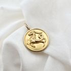 Image 3 of Gold zodiac sign pendant; Capricorn.