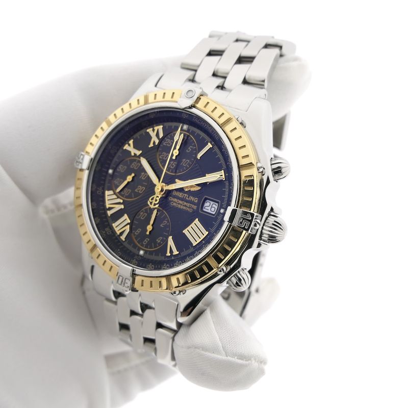 Image 19 of Breitling Crosswind Chronograph D13355; 18k gold/steel men's watch