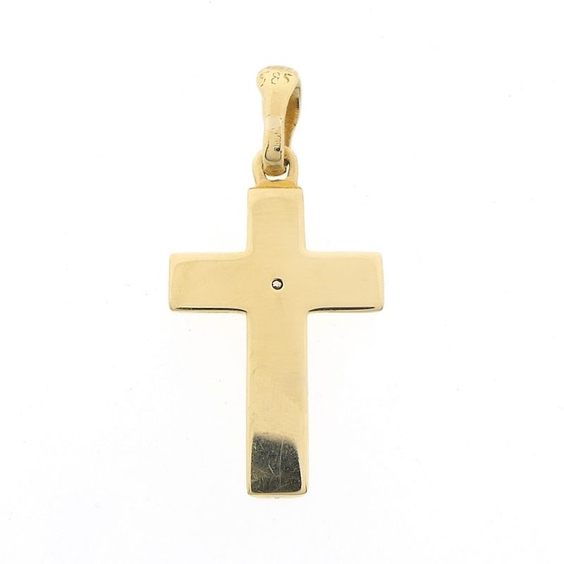 Image 7 of Gold cross with zirconia