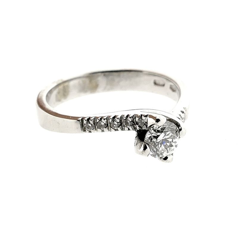 Image 7 of 18K white gold ring with diamonds | 0.35 ct.
