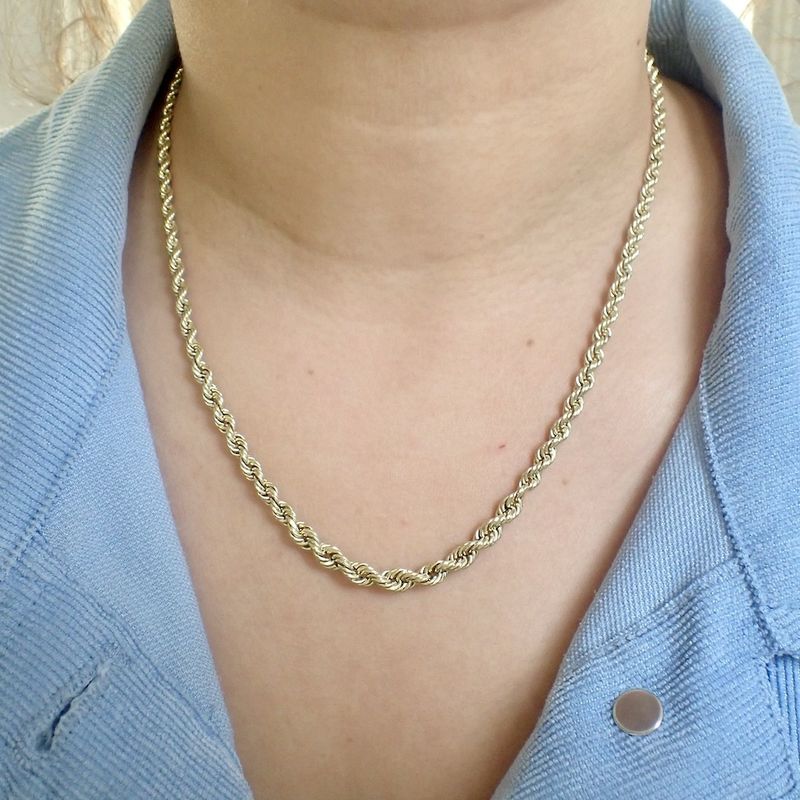 Image 7 of Golden twisted link chain.