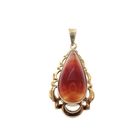 Image 1 of Vintage/antique gold pendant with carnelian bandagate