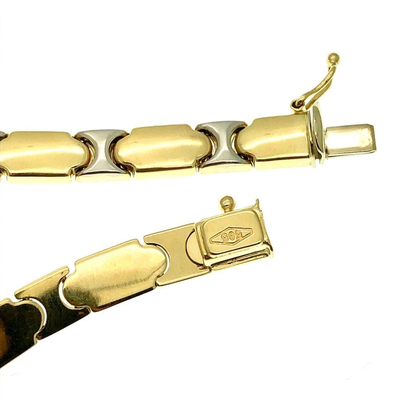 Image 5 of Two-tone gold fantasy link chain | 45 cm