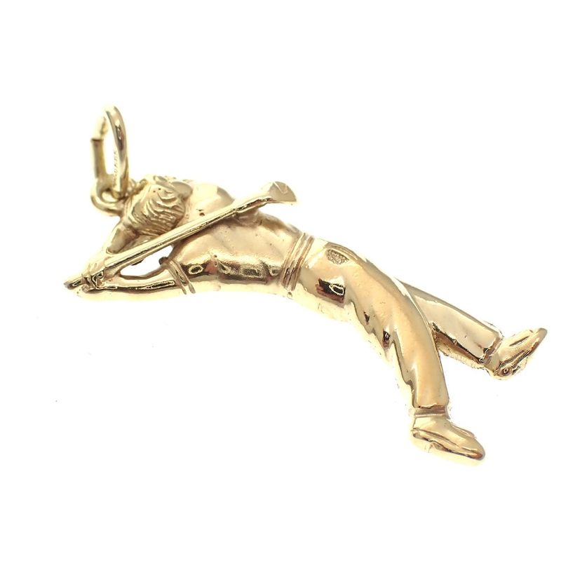 Image 5 of Gold golfer pendant