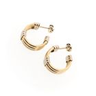 Image 6 of Two-tone gold earrings; Ø 19.7 mm