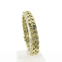 Gold braided bracelet | 19 cm