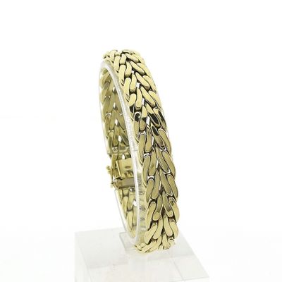 Image 1 of Gold braided bracelet | 19 cm